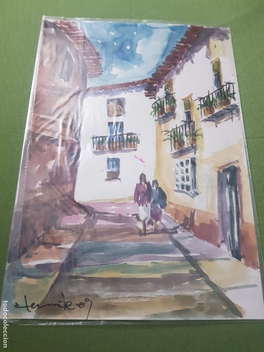 Kunst: PUEBLO DE BENICASIM POSIBLEMENTE PINTOR CLEMENTE