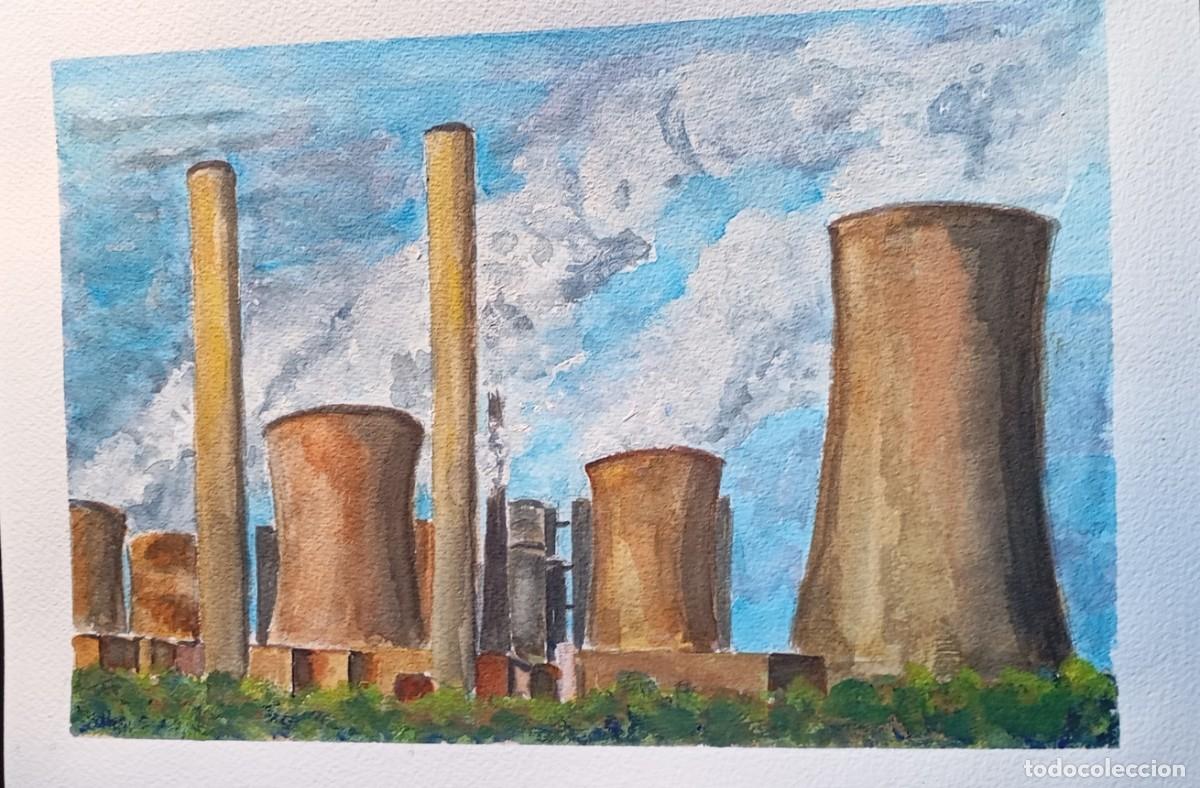 Arte: Central t&eacute;rmica. Acuarela - Foto 1