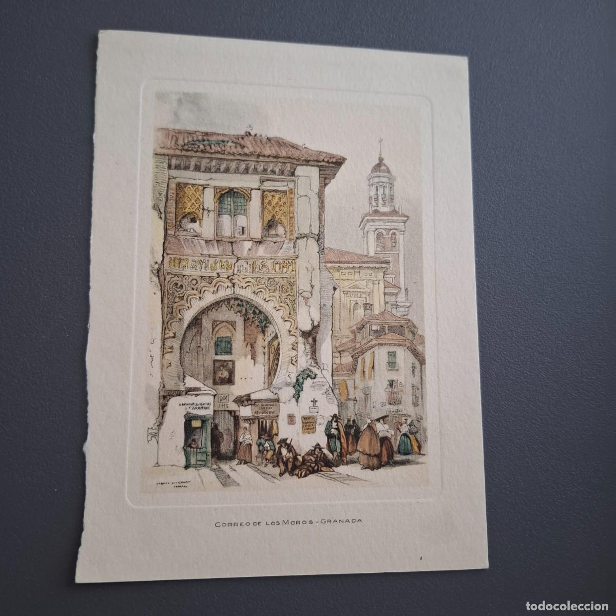 Arte: Correo de los moros - Granada - grabado - Foto 1