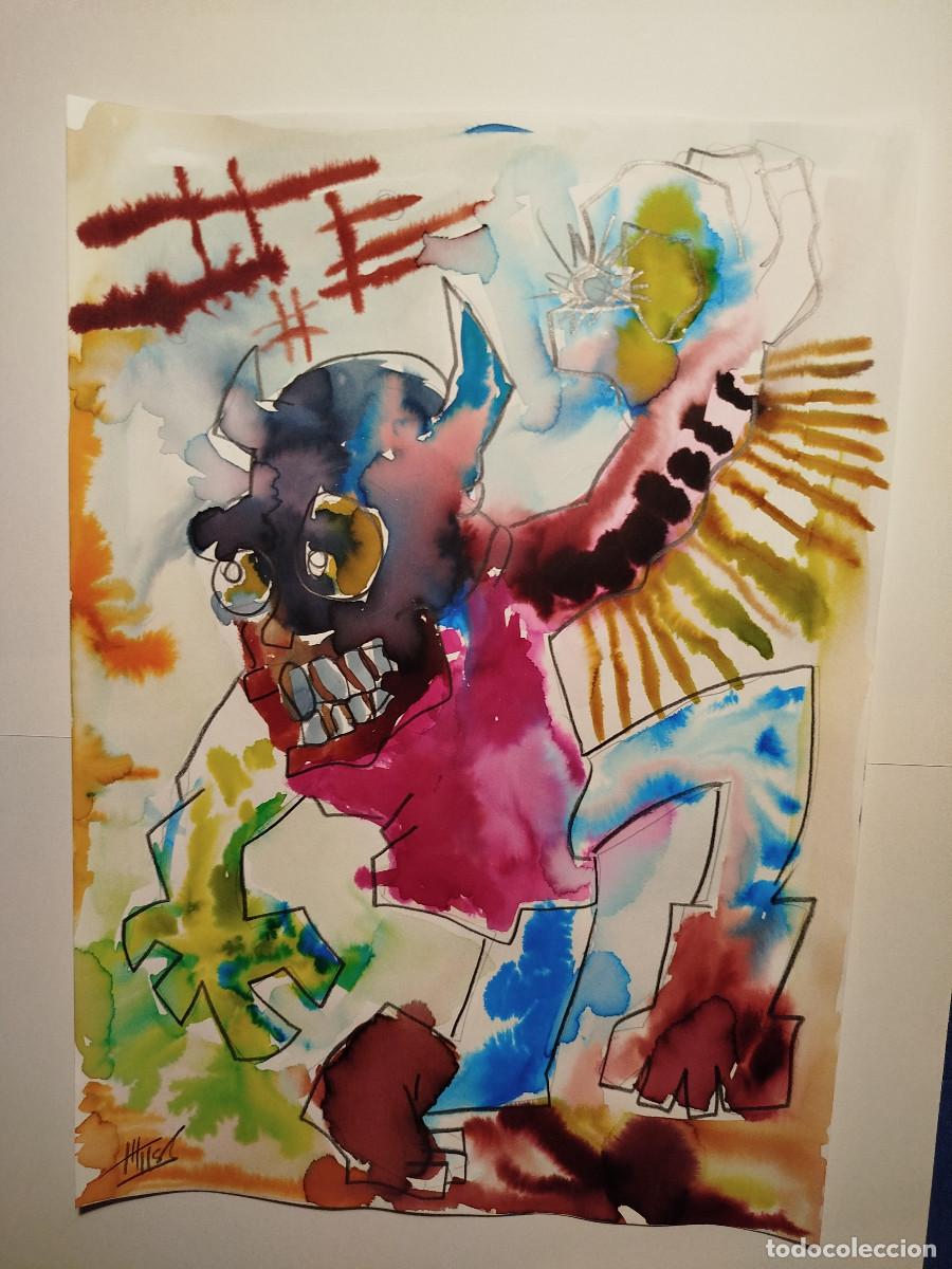 Arte: acuarela original - Demonio - Foto 1