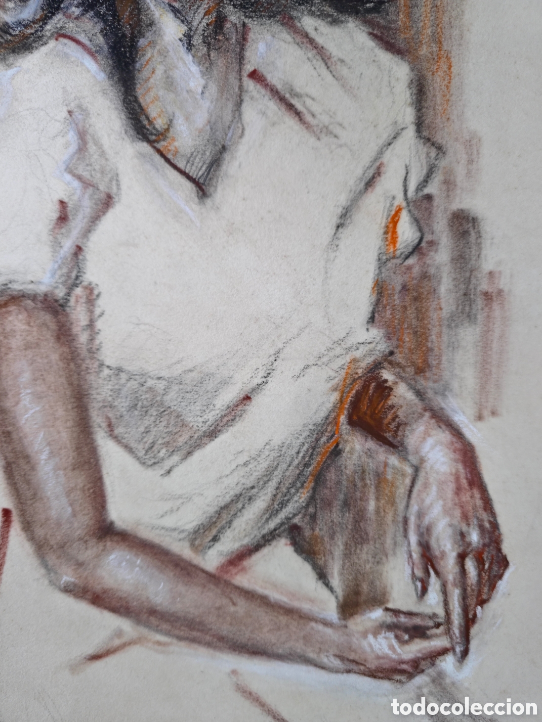 Arte: Retrato de Modelo al pastel An&oacute;nimo - Foto 5