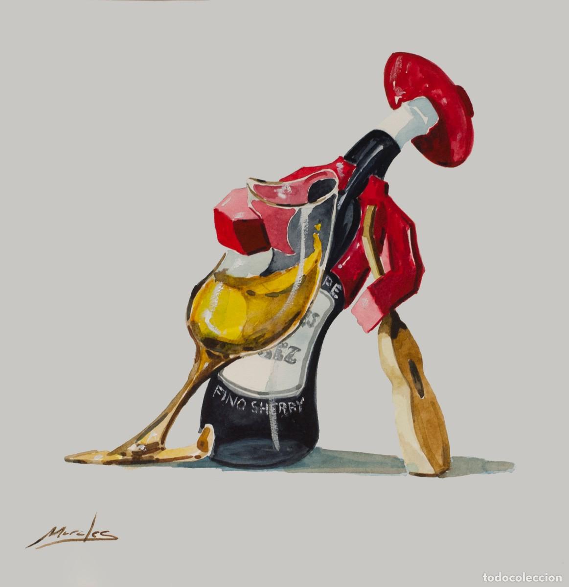 Arte: Original acuarela Tio Pepe - Foto 1
