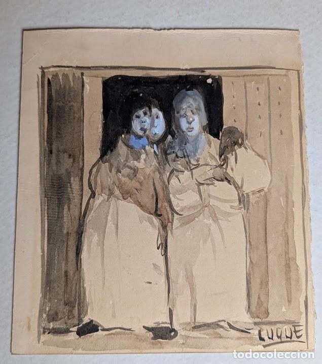 Arte: LUQUE - GOUACHE MONAGUILLOS - Foto 1