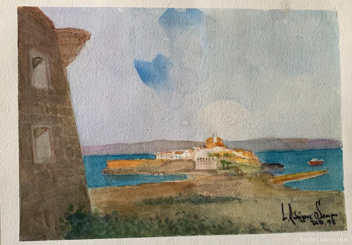 Arte: Tabarca. Acuarela pel pinror de Elche Eduardo Rodriguez Samper - Foto 1