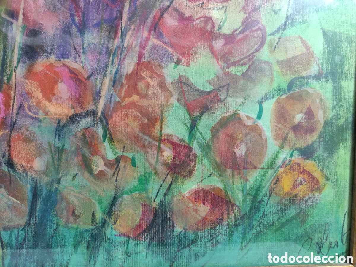 Arte: Cuadro pintado amapolas - Foto 2