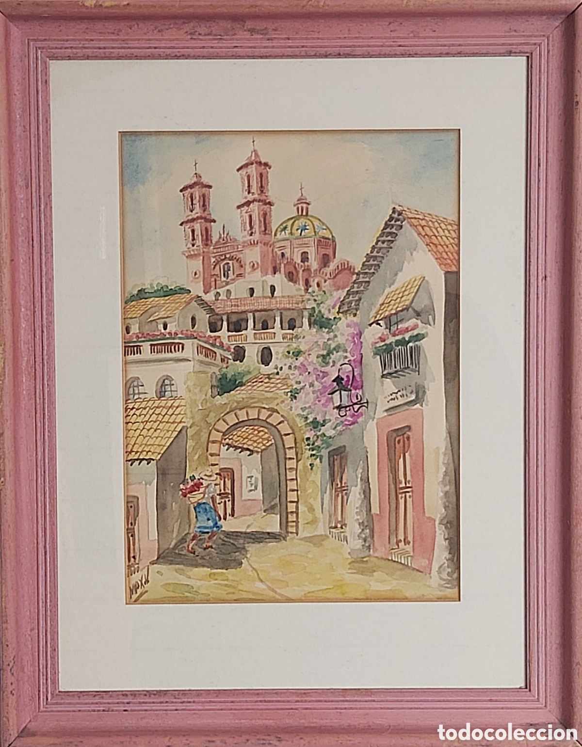 Arte: M&Eacute;XICO, pintor Max Vidal, 2 Acuarelas. - Foto 7