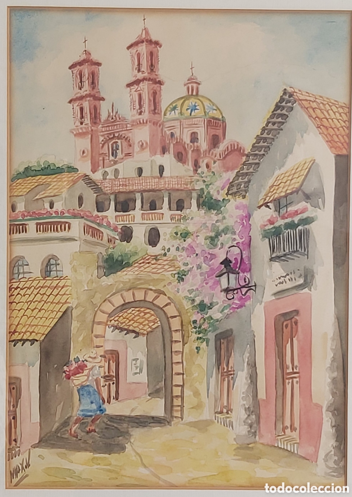 Arte: M&Eacute;XICO, pintor Max Vidal, 2 Acuarelas. - Foto 10