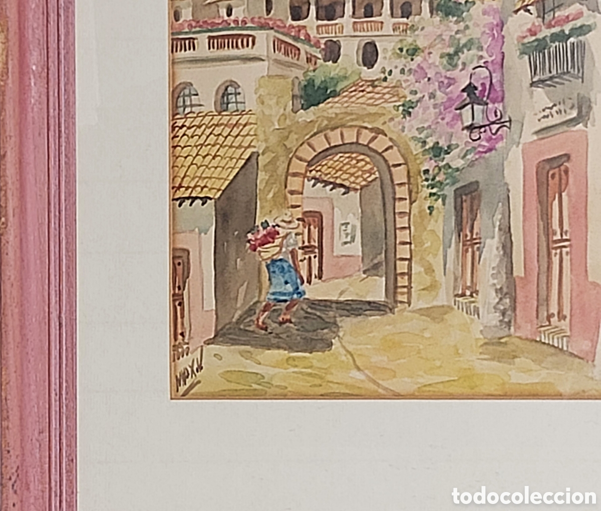 Arte: M&Eacute;XICO, pintor Max Vidal, 2 Acuarelas. - Foto 8