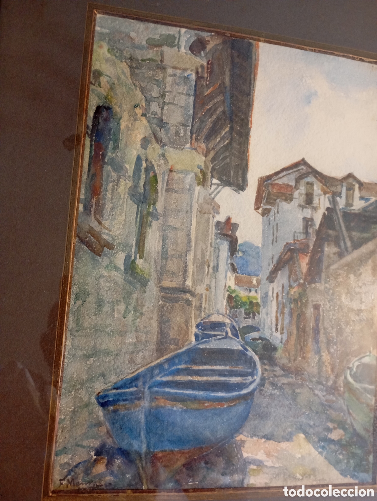 Arte: Pintura Acuarela del gran pintor Francisco Maura y Montaner (palma de Mallorca 1857- Ir&uacute;n 1931)