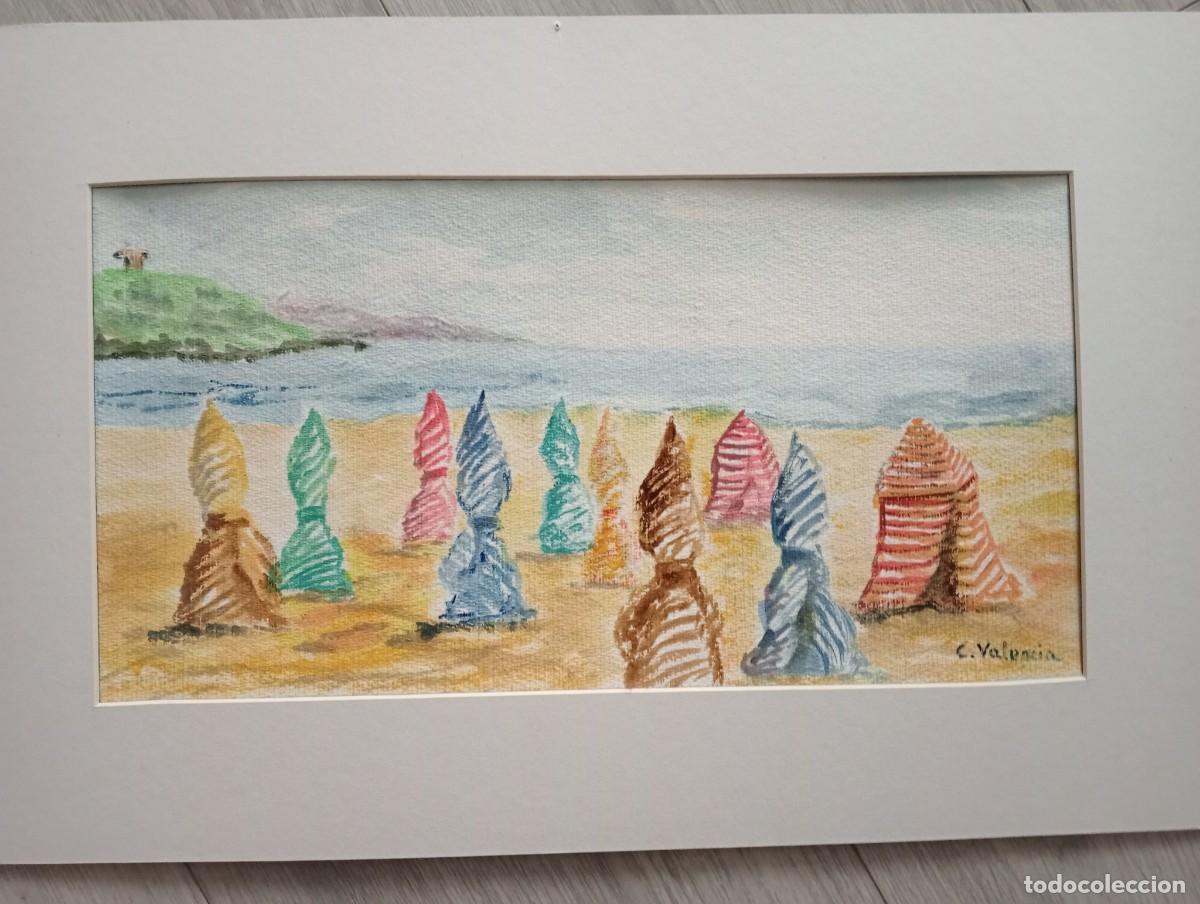 Arte: Casetas en la playa, Gij&oacute;n - Foto 1