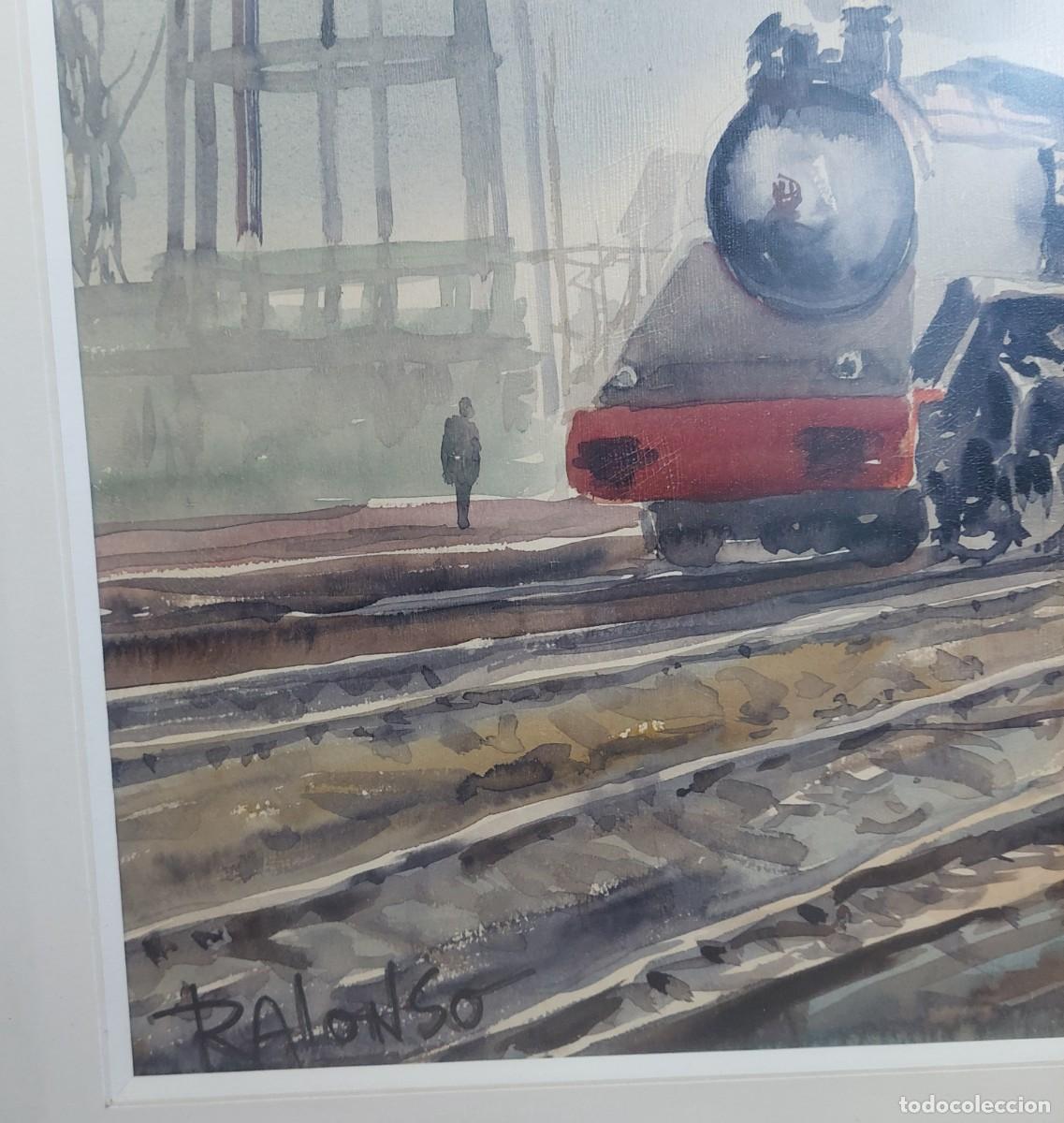 Arte: Rafael Alonso . Ferrocarril acuarela - Foto 2
