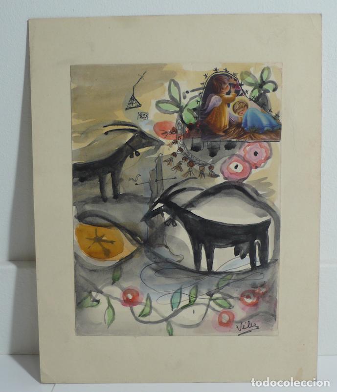 Arte: DIBUJO ORIGINAL EN ACUARELA - Foto 1