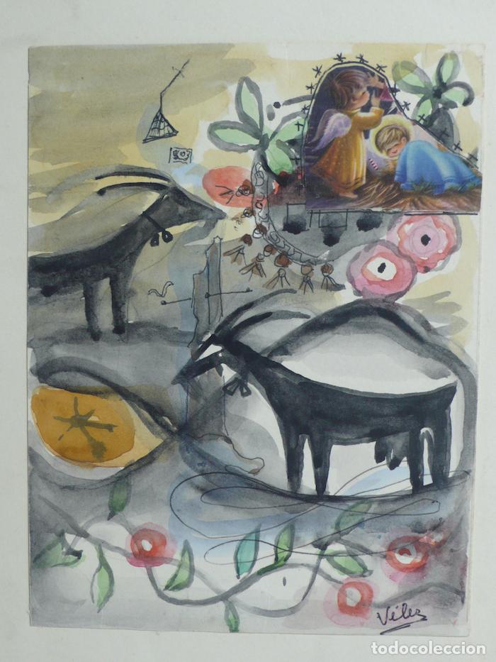 Arte: DIBUJO ORIGINAL EN ACUARELA - Foto 2