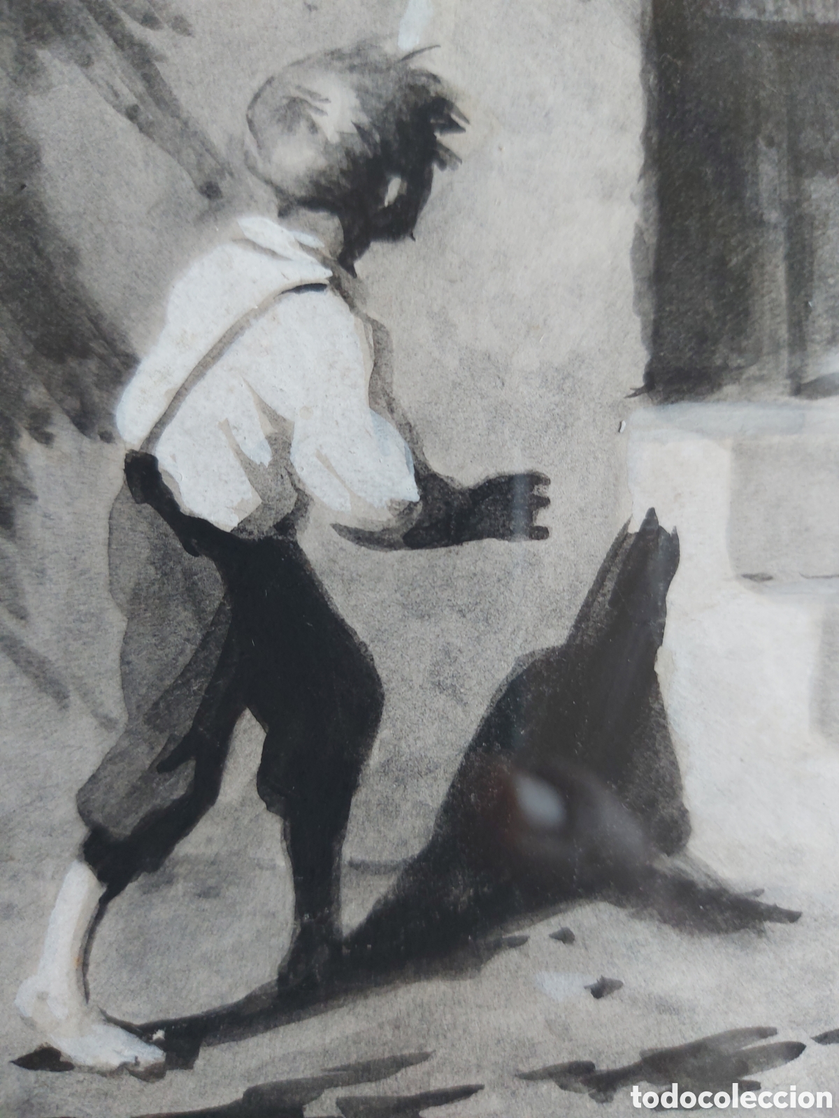 Arte: &rdquo; JOVEN EN EL CAMPO&rdquo; VI&Ntilde;ETA EPOCA - Foto 2