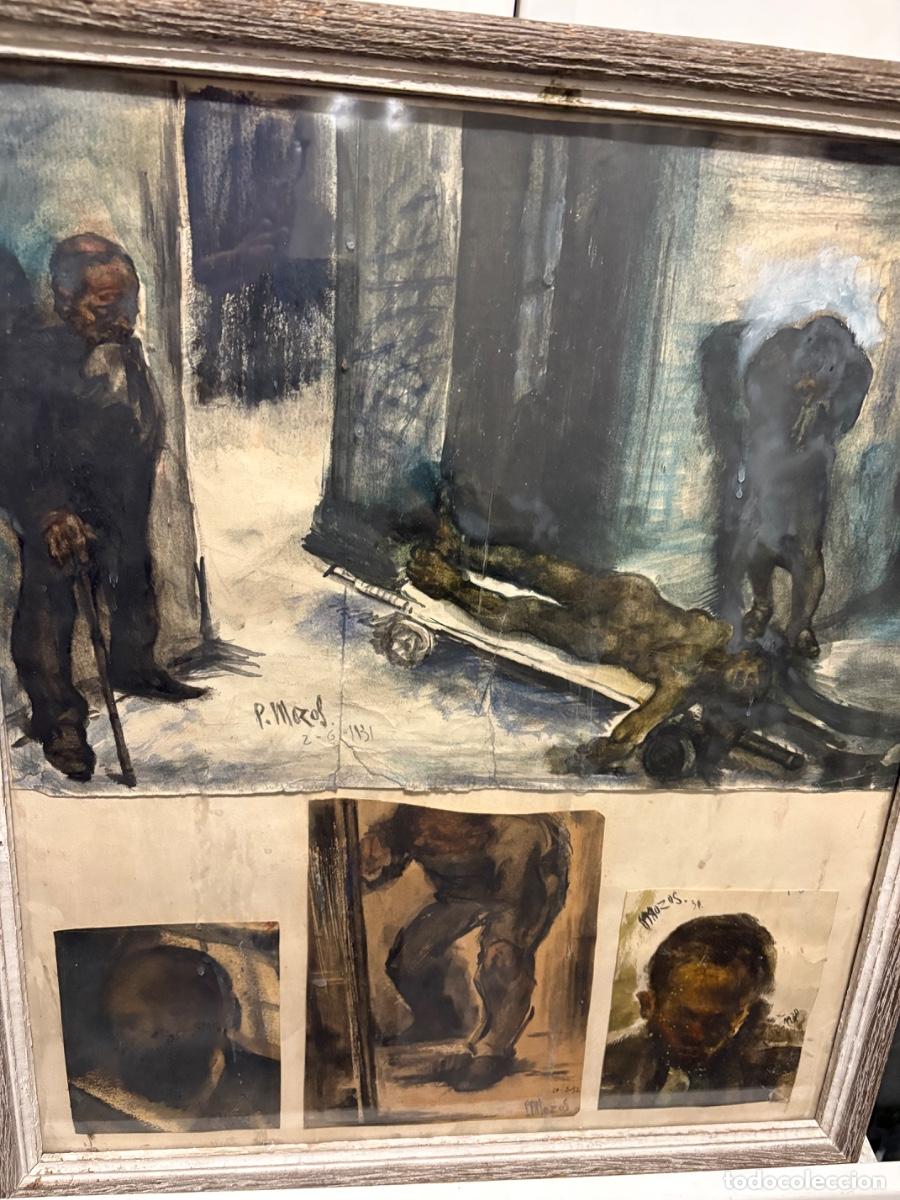 Arte: Composici&oacute;n dram&aacute;tica (1931) y bocetos por Pedro Mozos - Foto 3