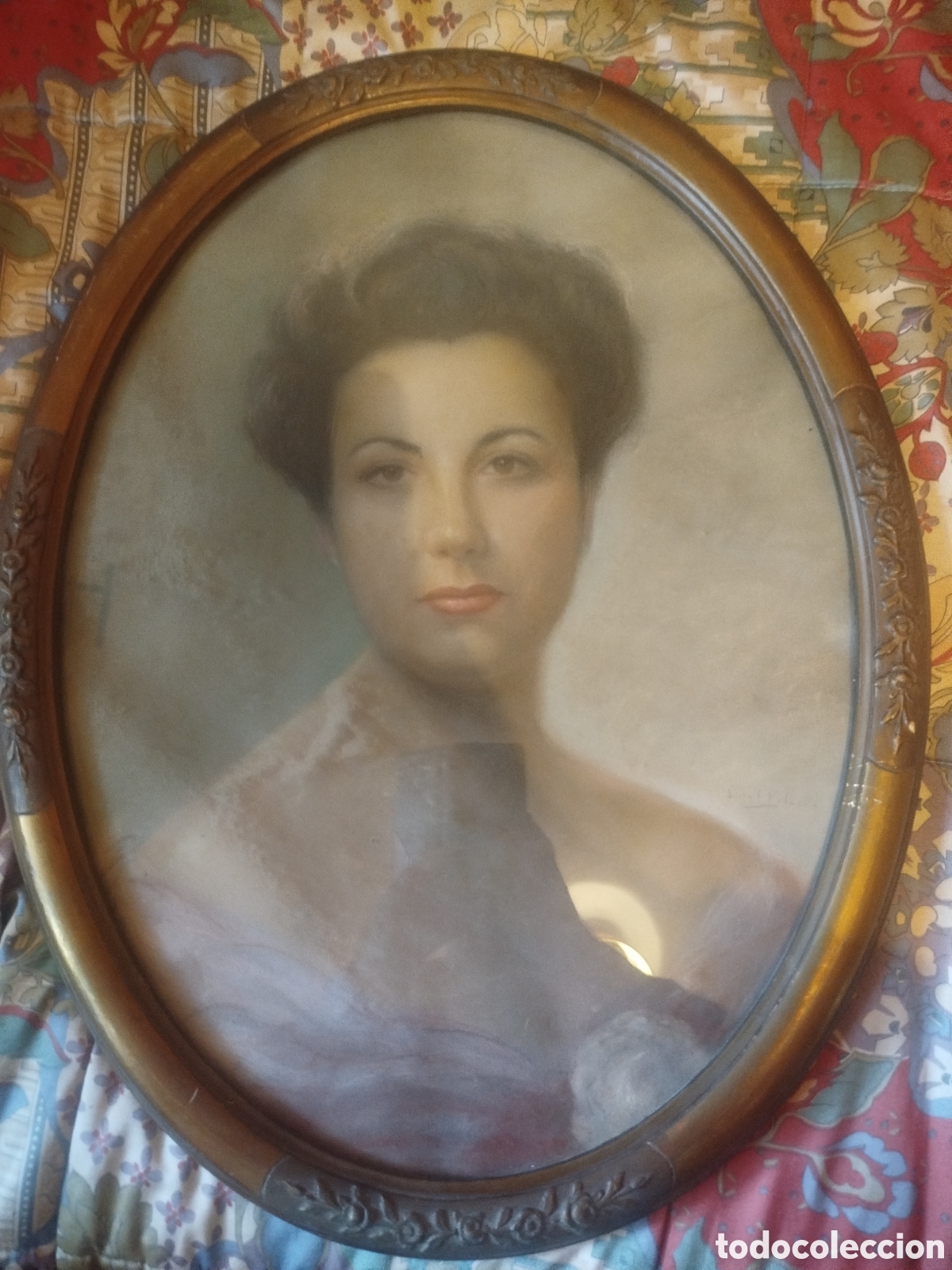 Arte: Pastel mujer ovalado - Foto 1