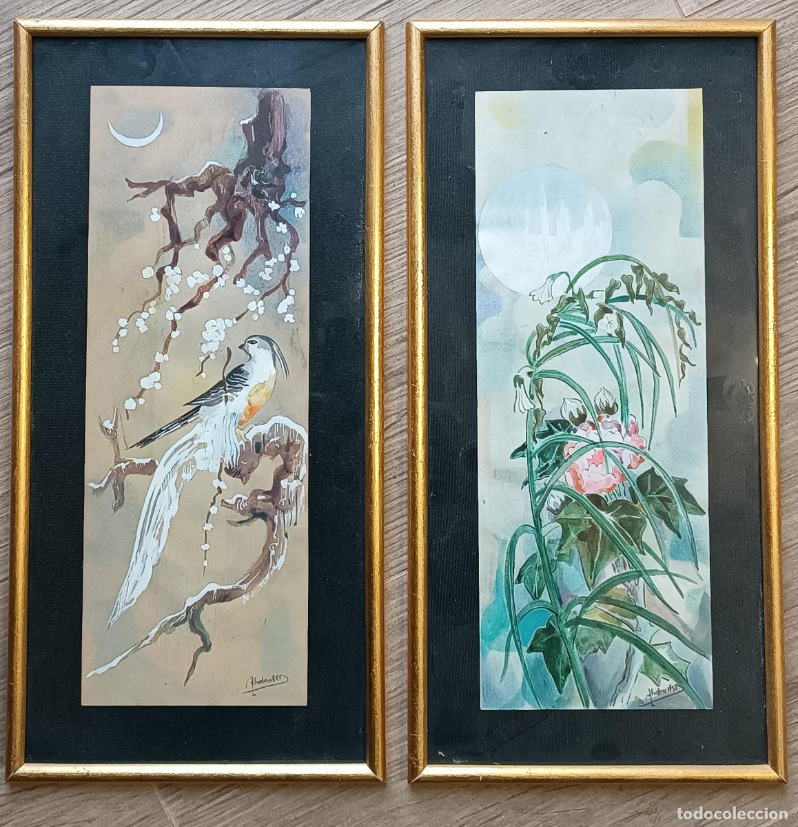 Arte: 2 ACUARELAS ENMARCADAS - Foto 1