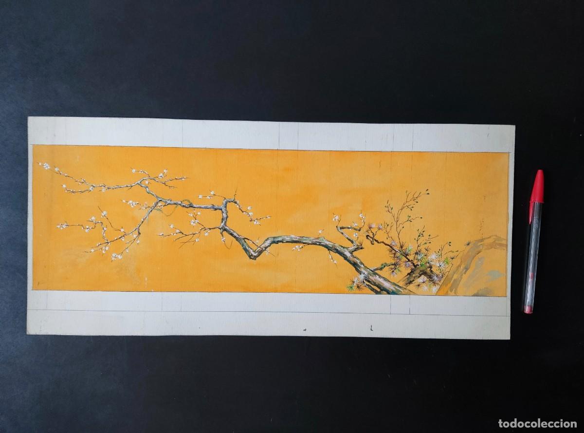 Kunst: Gouache de rama de almendro