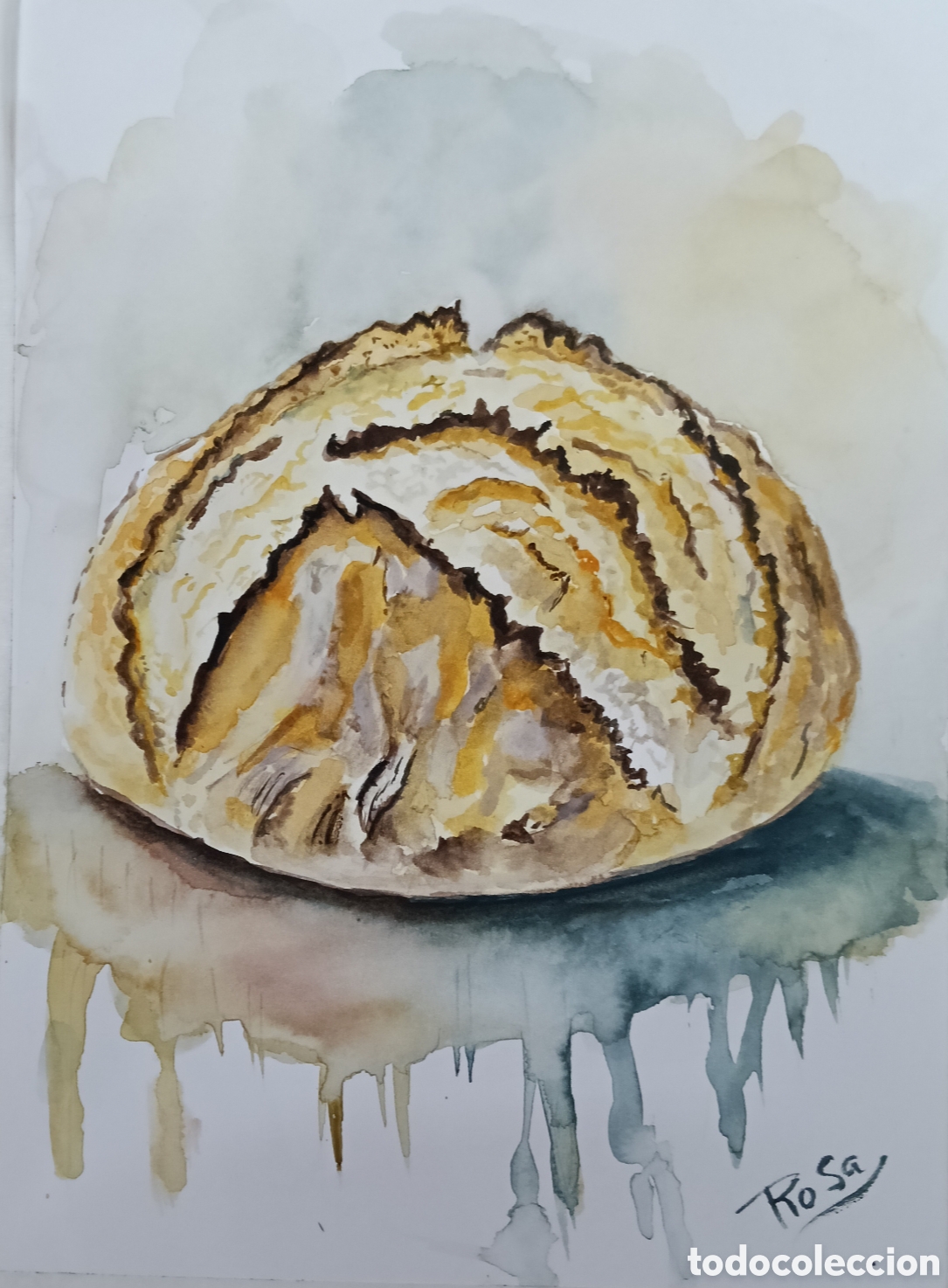 Arte: Acuarela. Pan artesanal - Foto 1