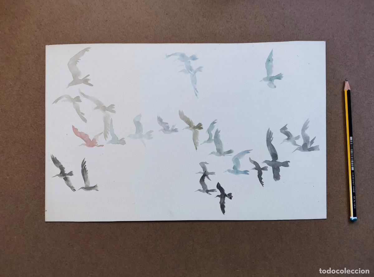 Arte: Bandada de gaviotas - acuarela - Foto 1