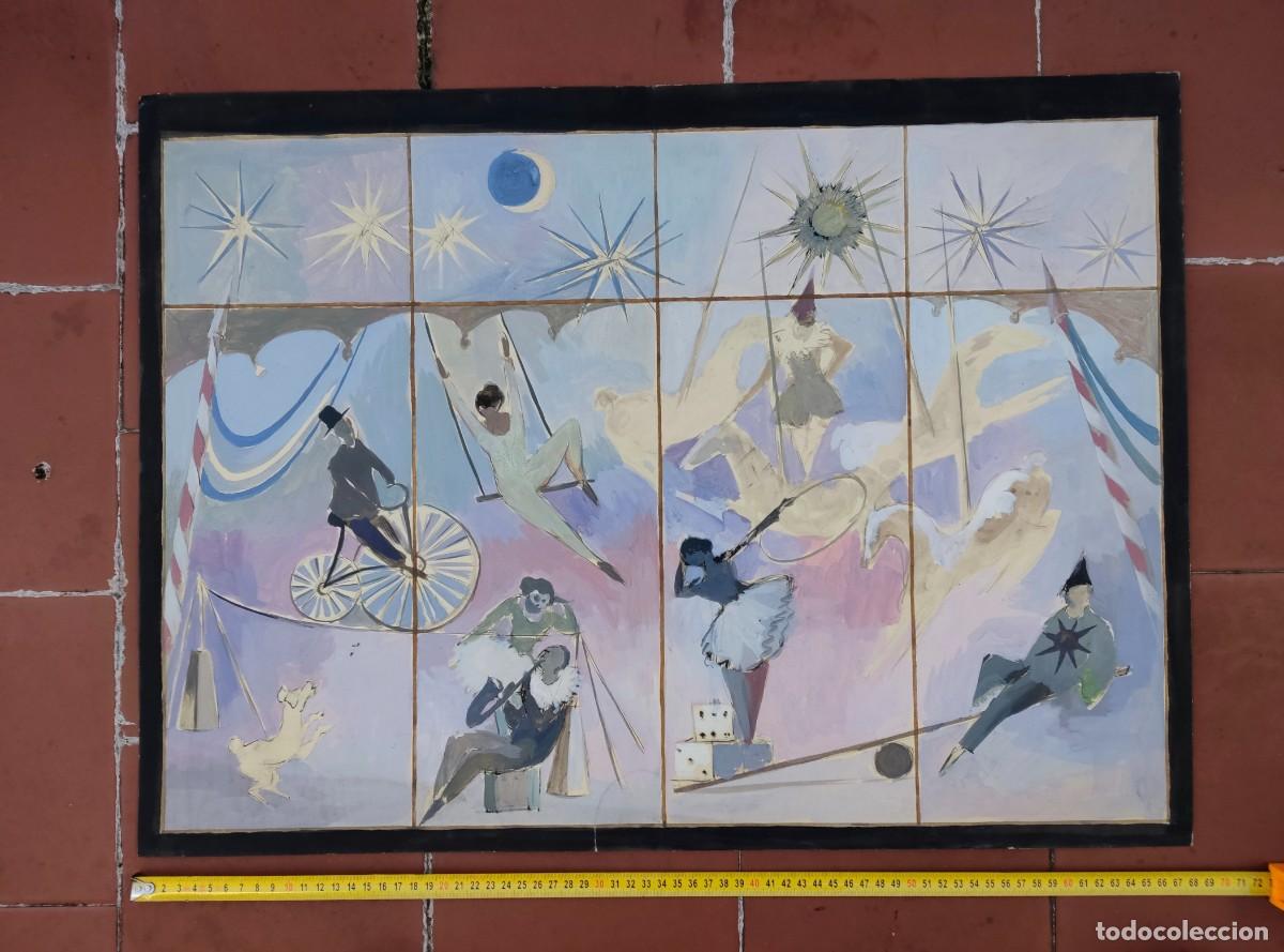 Kunst: Preciosa acuarela sobre el mundo del circo