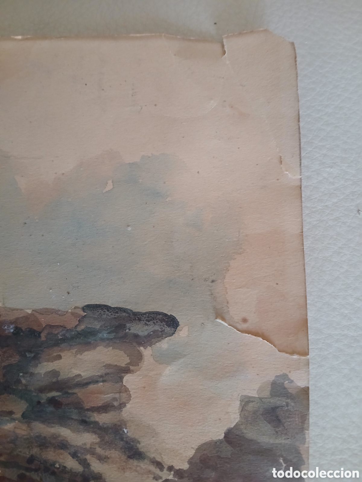 Arte: J. Rubio. Les Roques del Sortell a Cadaques. Acuarela - Foto 4