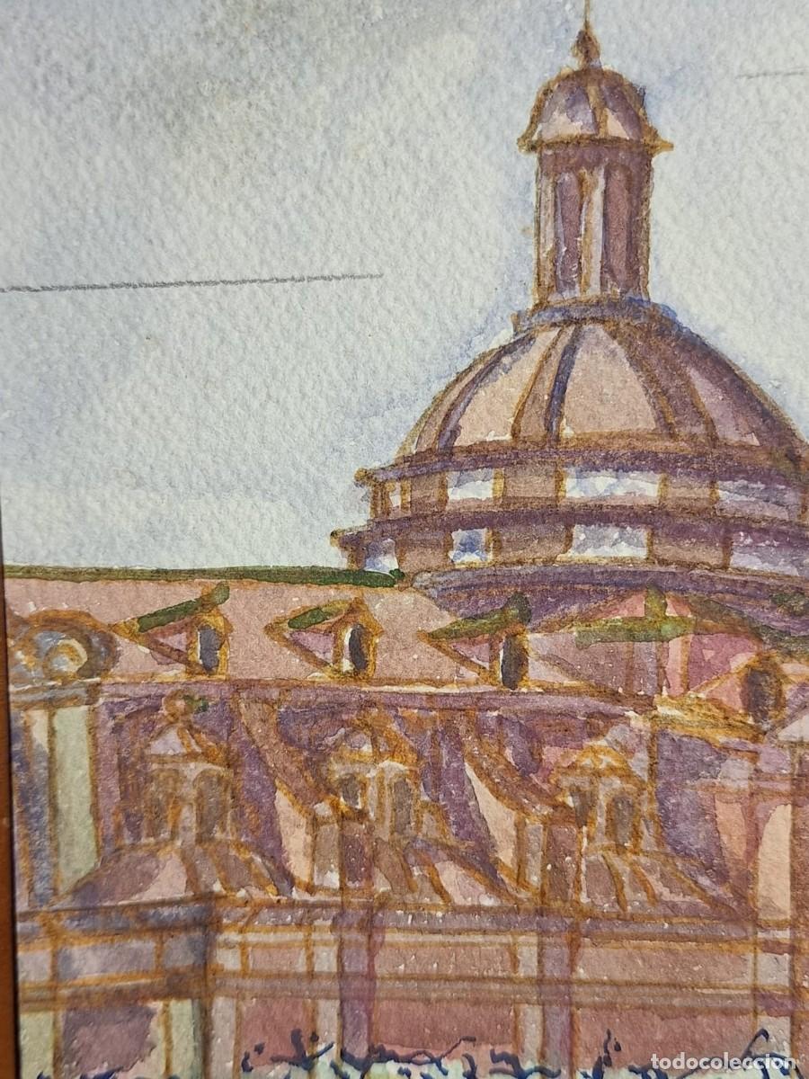 Arte: Sin t&iacute;tulo ---- Acuarela paisaje edificio con c&uacute;pula - Foto 3