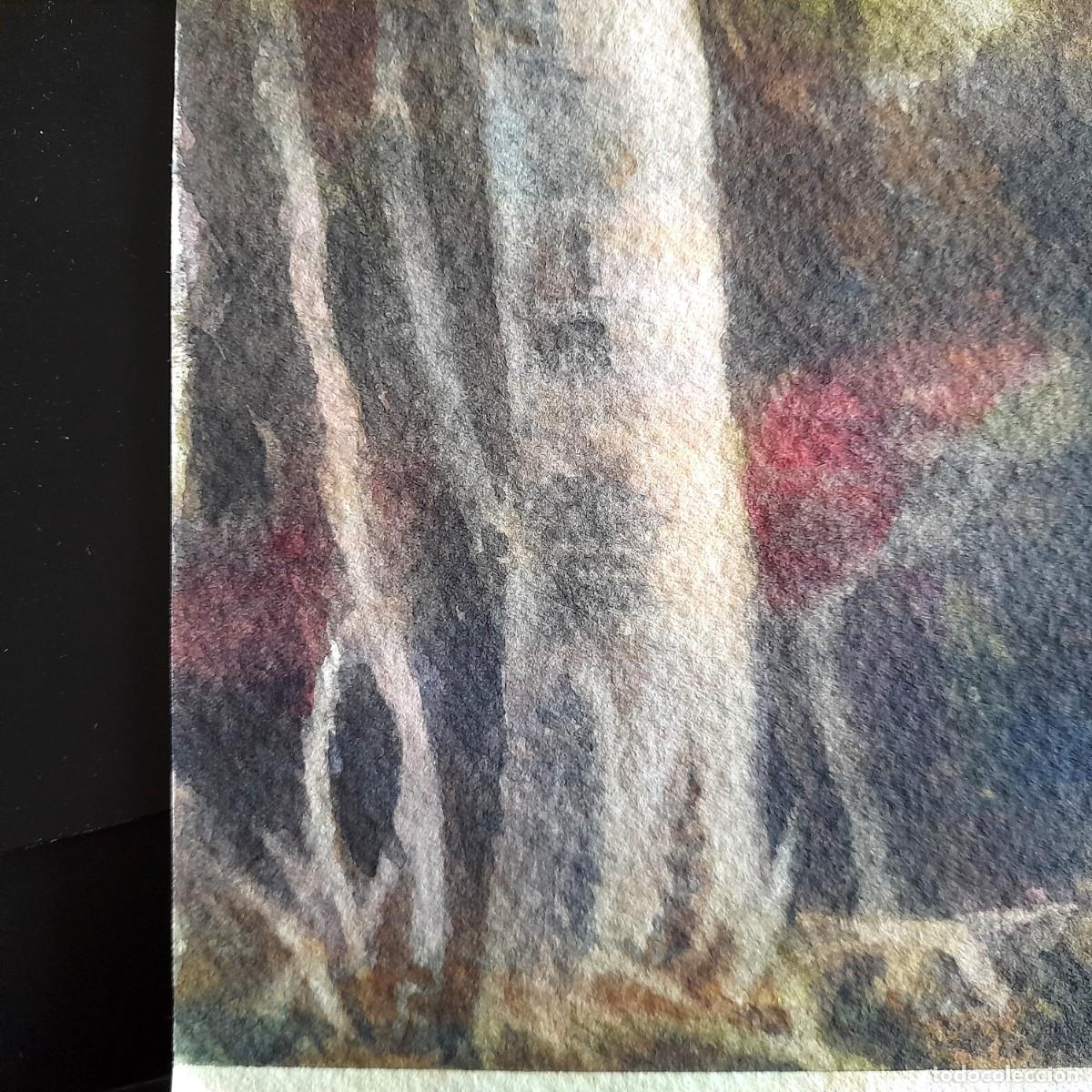 Arte: ACUARELA ORIGINAL BOSQUE - Foto 4