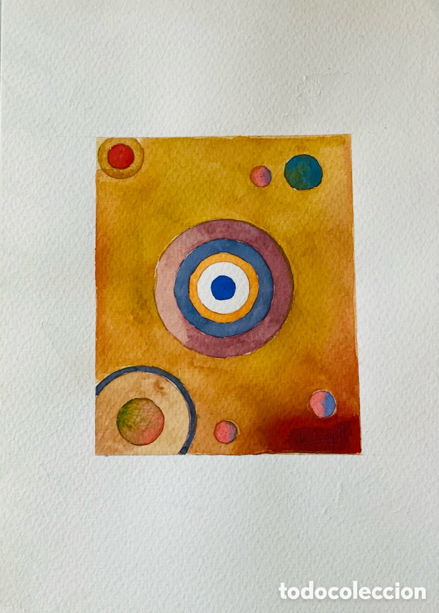 Arte: Cercles. Acuarela. Original - Foto 2