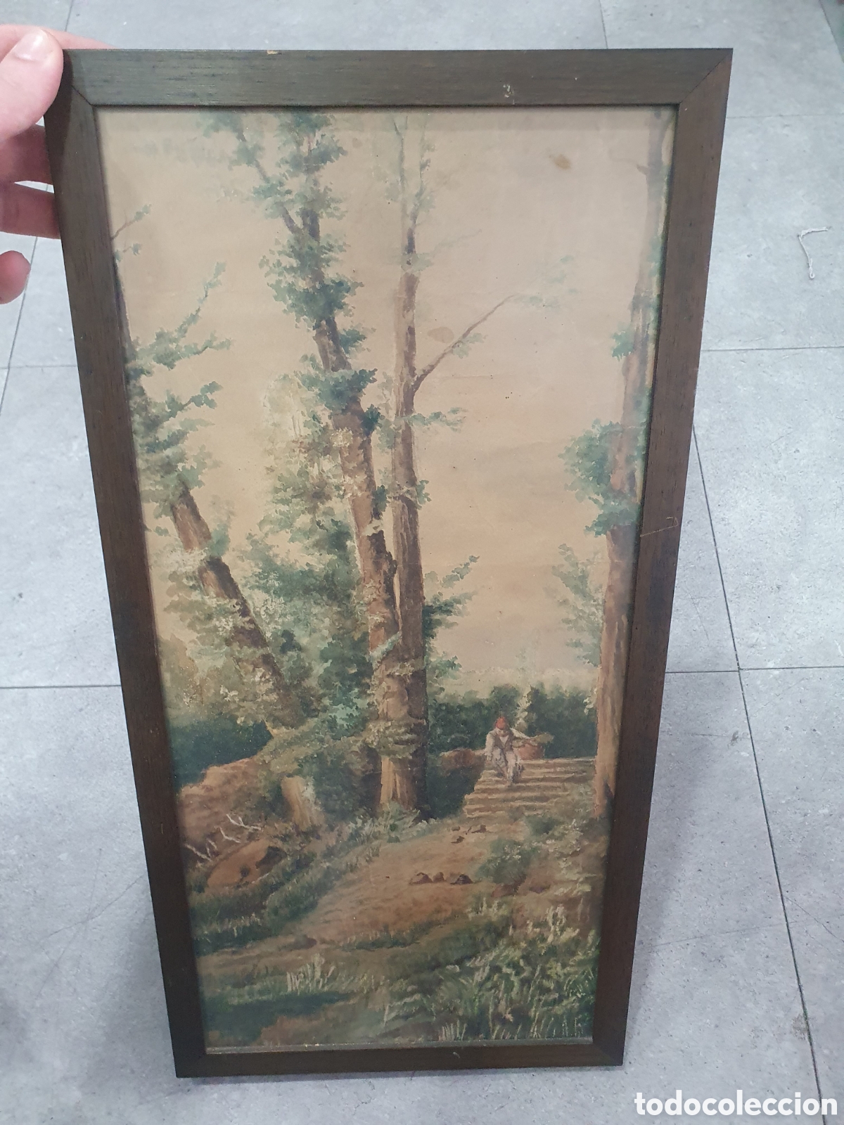 Art: SALIDA 0.01&euro;. Acuarela s. XIX. Paisaje.