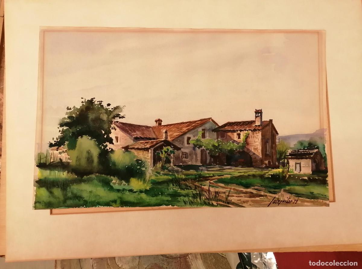 Arte: cuadro ACUARELA DE Josep Vilar - a&ntilde;o 1979 - Pintura