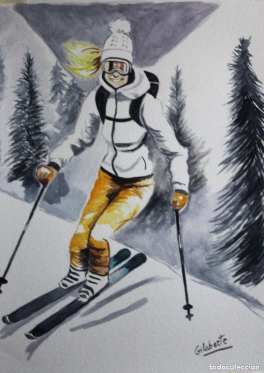 Art: Esquiadora obra de Mercedes Gilaberte