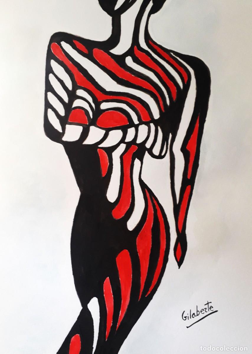 Art: Mujer en lineas obra de Mercedes Gilaberte