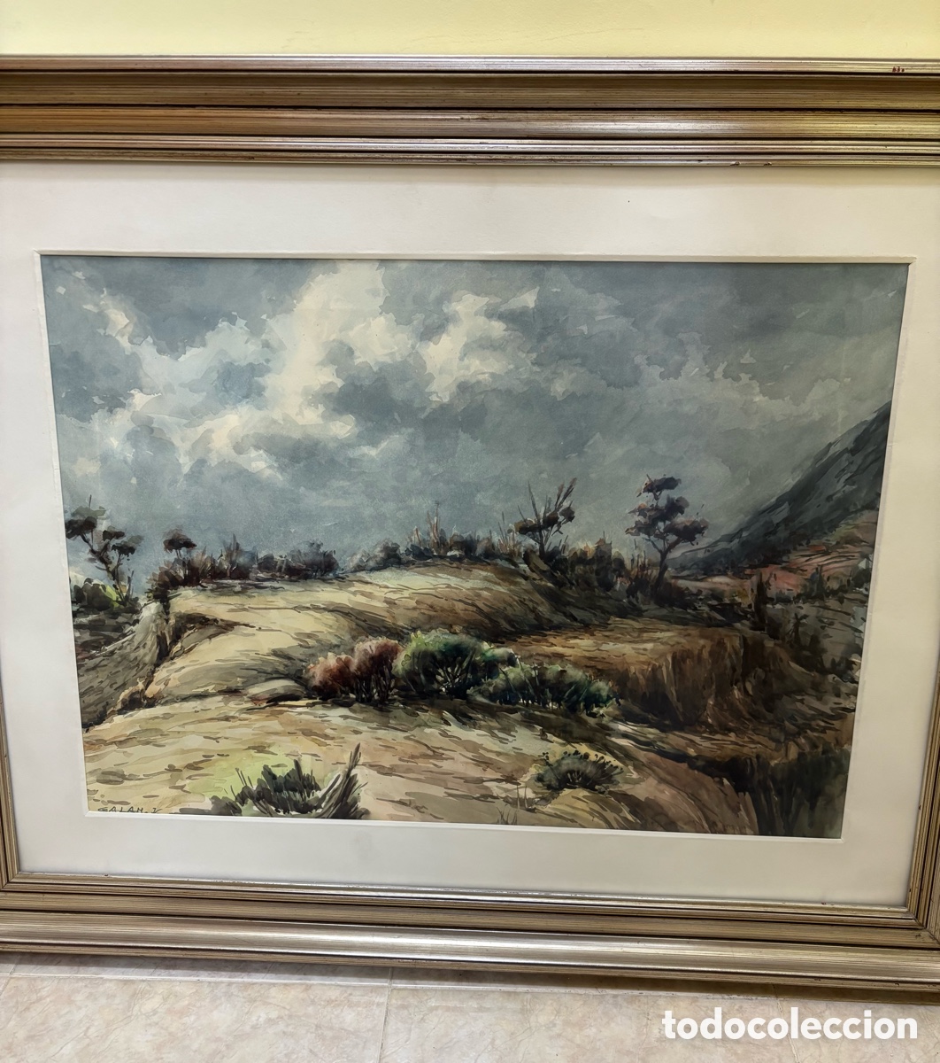 Art: &Aacute;ngel Gal&aacute;n (1911‑1998) - Paisaje con cielo nuboso, 1976