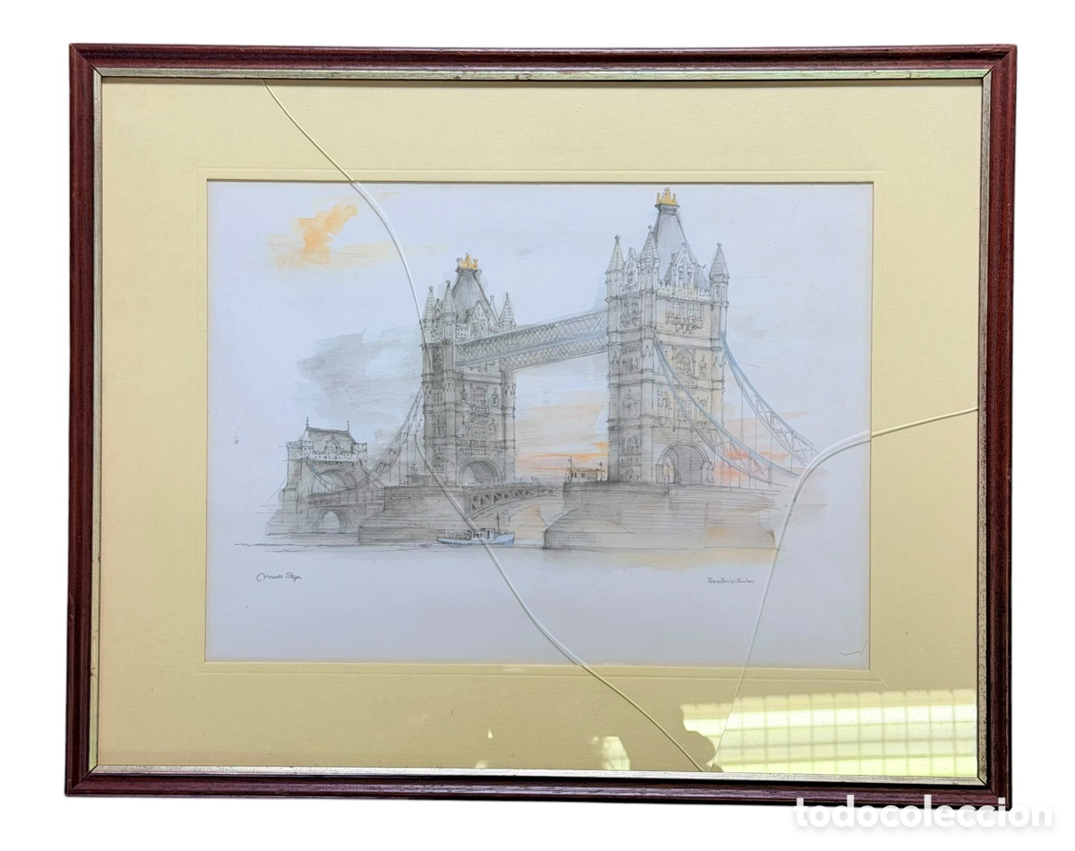 Arte: Acuarela Paisaje Londres