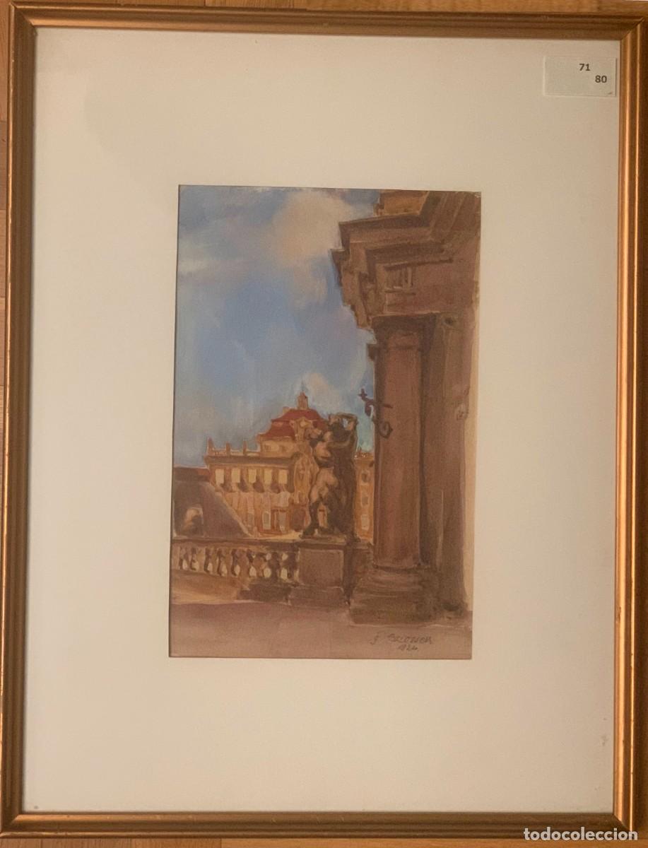 Kunst: Felix Cziossek (1888 - 1954) Acuarela. Firmada 1924