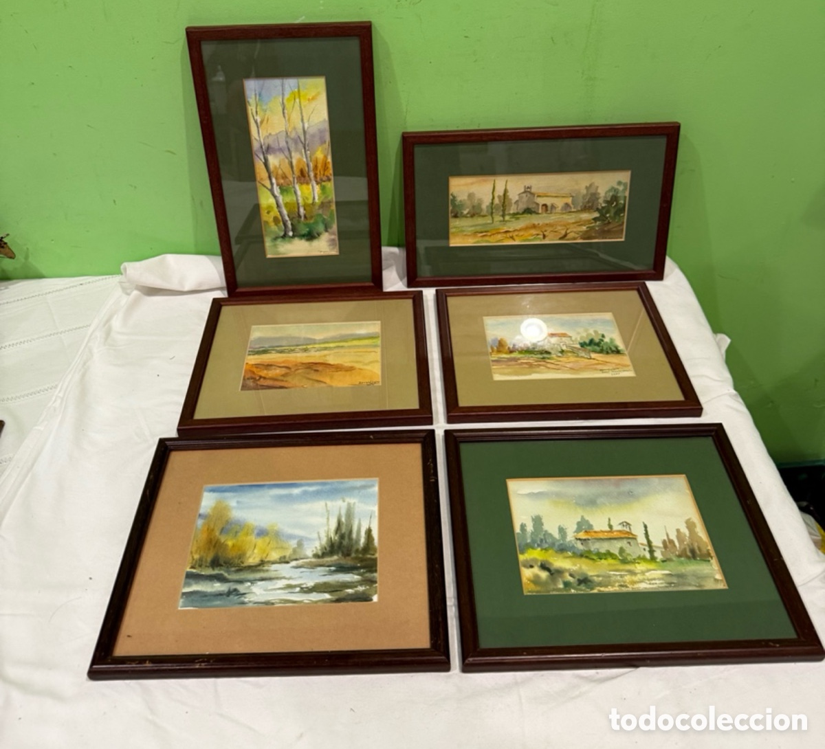 Arte: Eduard L&oacute;pez Matar&oacute; Colecci&oacute;n 6 Acuarelas Originales Paisajes Firmadas