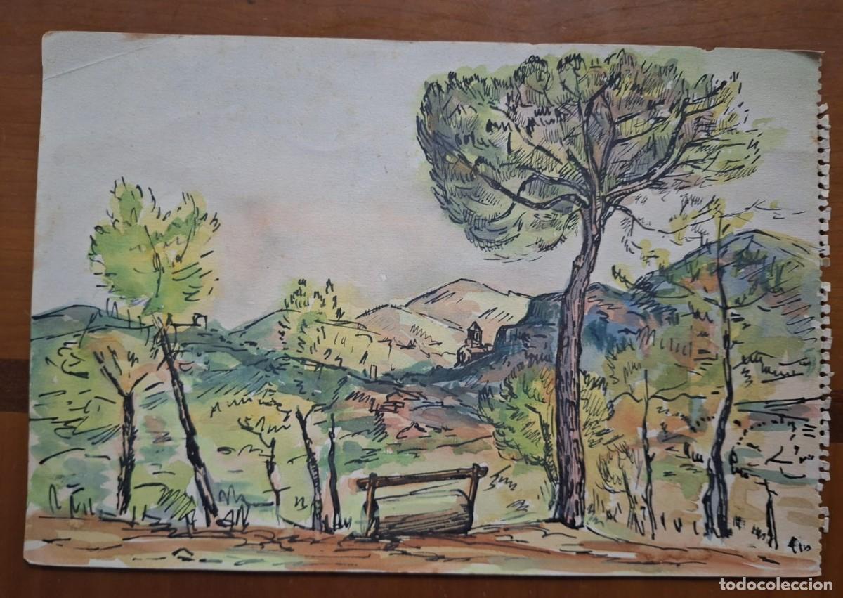 Arte: Sin t&iacute;tulo ---- Dibujo paisaje an&oacute;nimo - Foto 1