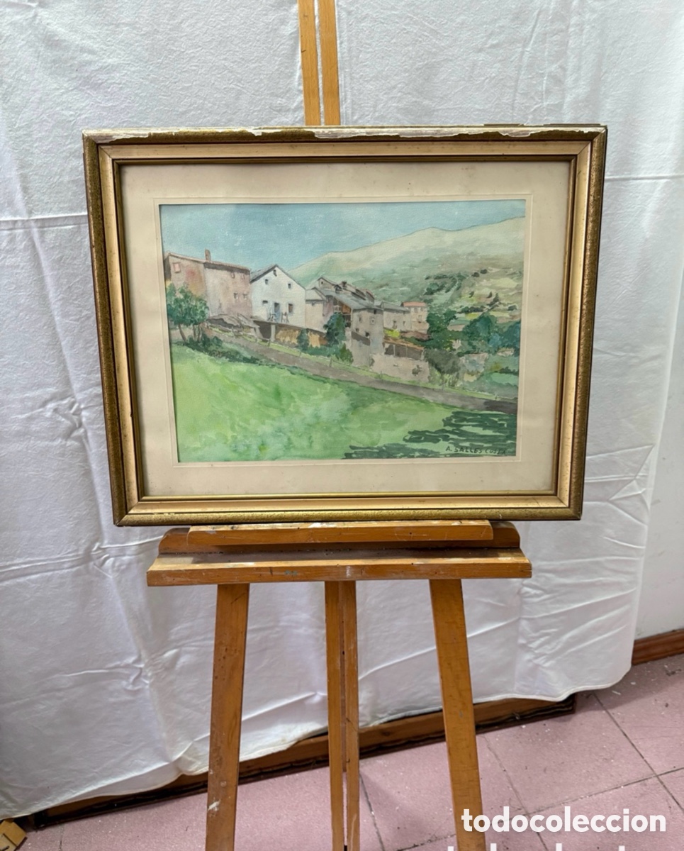 Arte: Acuarela firmada a.salles Costa.