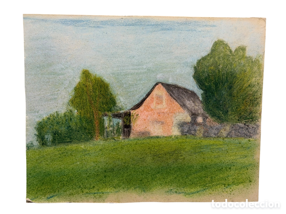 Arte: Antigua Acuarela de Paisaje