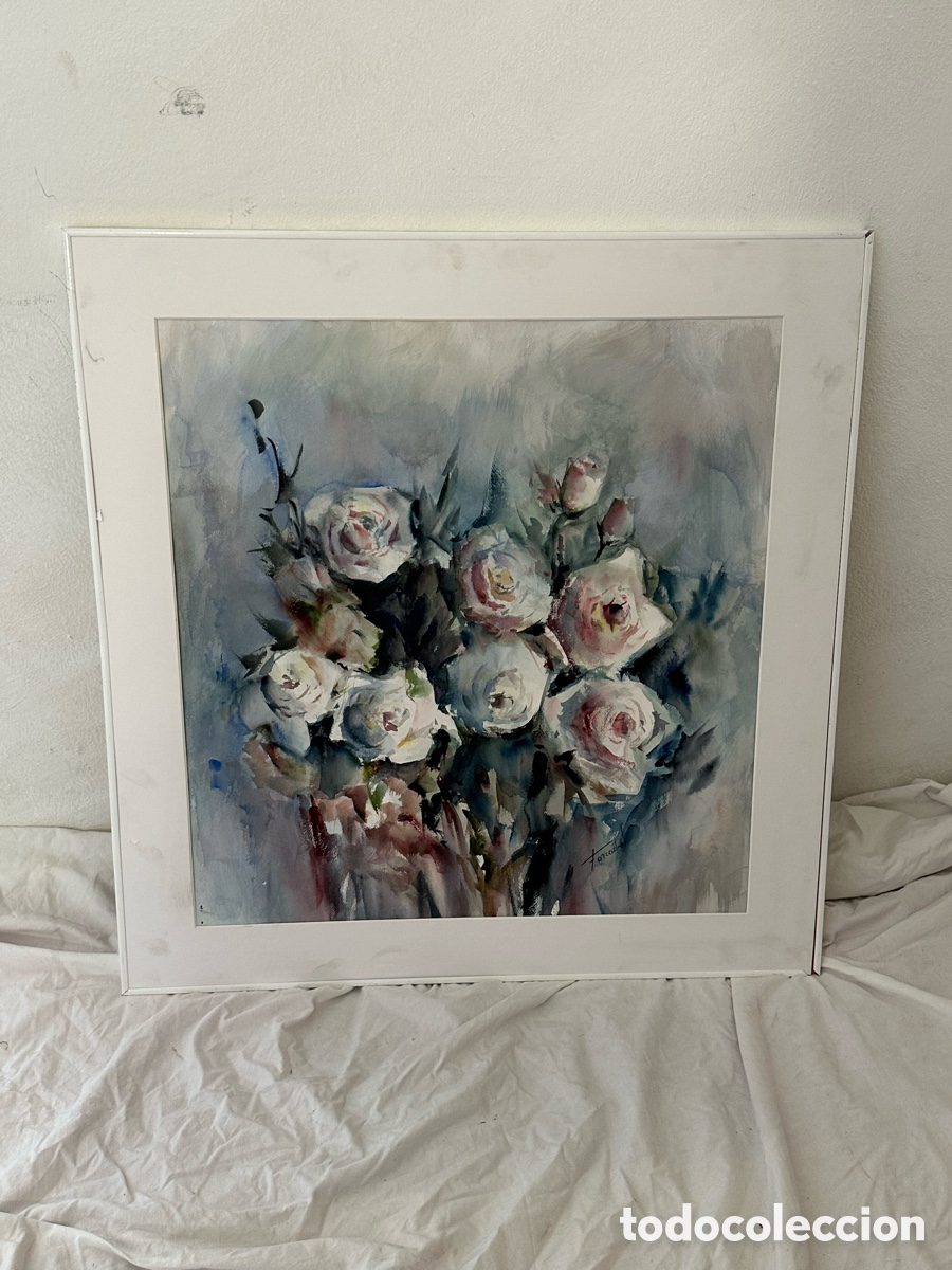 Arte: Mar&iacute;a Dolors Forcades i Vives acuarela sobre papel firmada enmarcada.