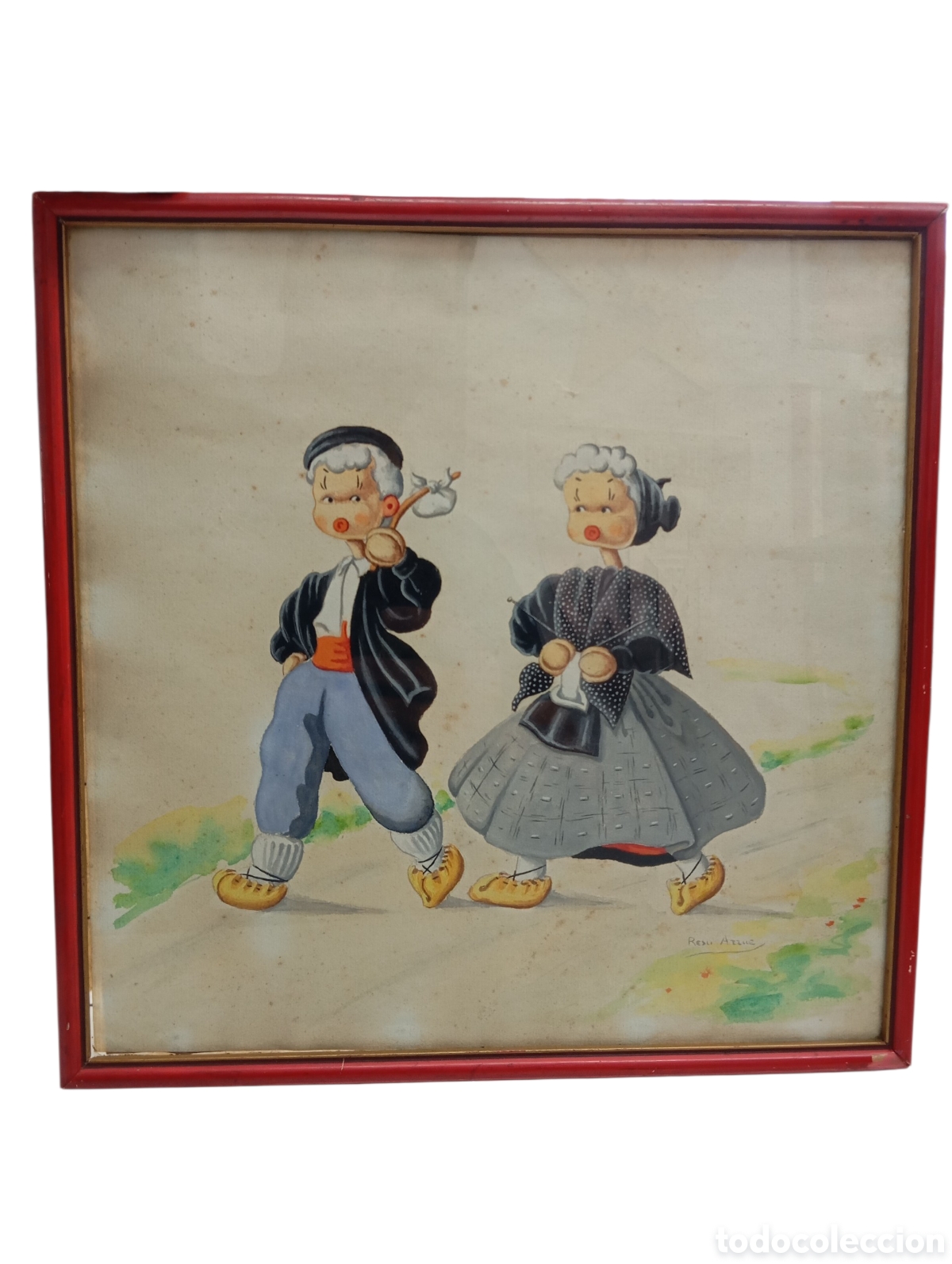 Arte: OBRA ORIGINAL RESURRECCION ARRUE BILBAO 1922-2013 ACUARELA FIRMADO RESU ARRUE ESCUELA VASCA VASCOS