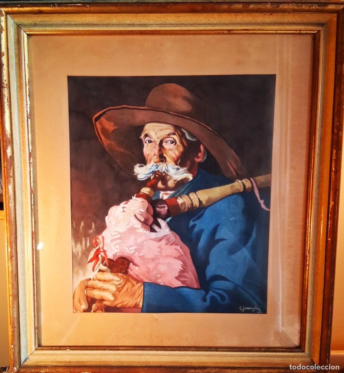 Arte: ESCUELA ITALIANA G.SOMAGLIA (ALPES ITALIANOS) &rdquo;SURONATORI PIVA EMILIANA&rdquo; ACUARELA (43 x 36)