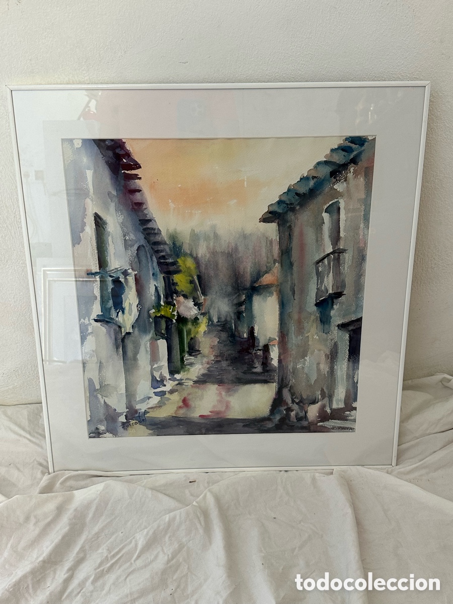 Arte: Mar&iacute;a Dolors Forcades i Vives acuarela sobre papel firmada enmarcada.