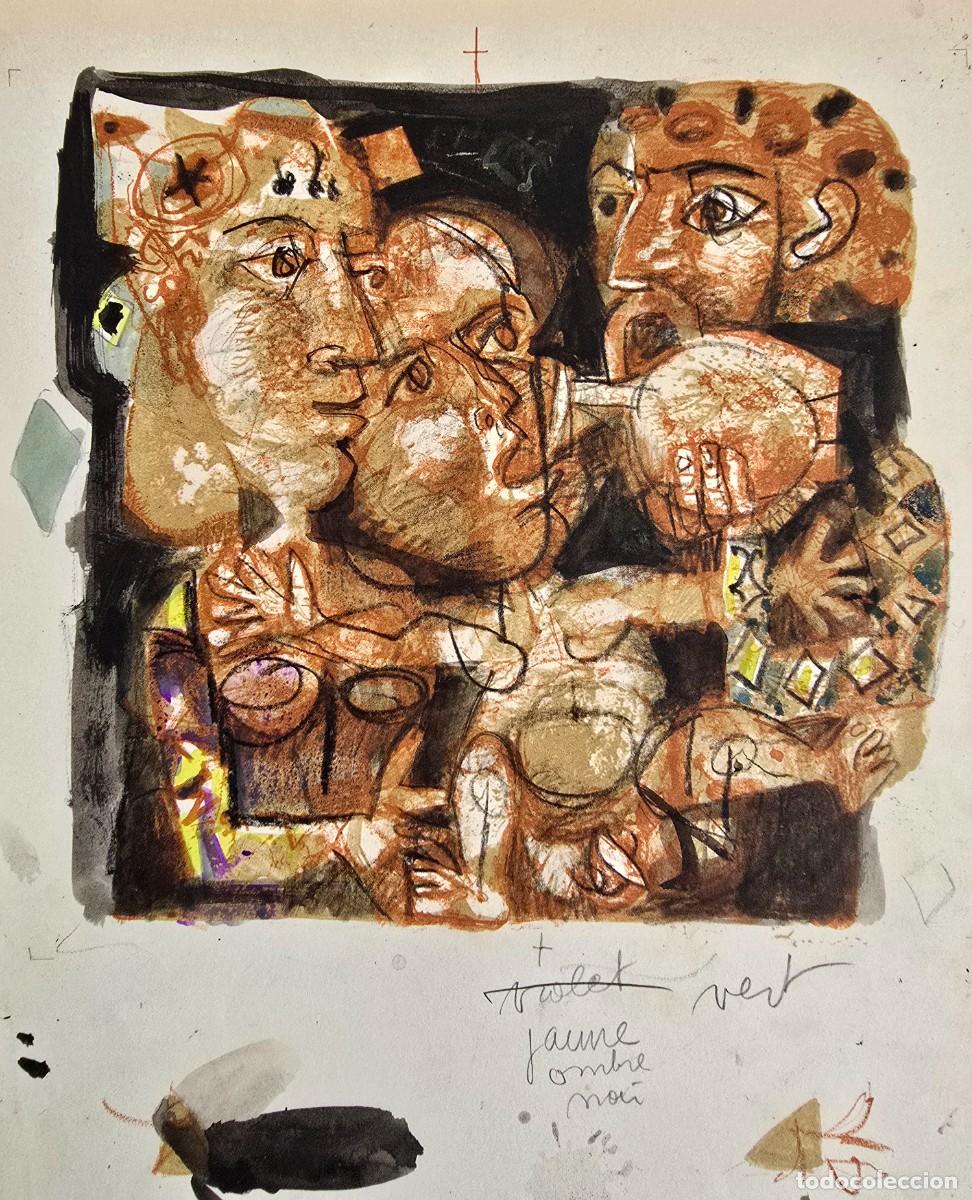 Arte: Antoni Clav&eacute;. Acuarela. Gargant&uacute;a 1950