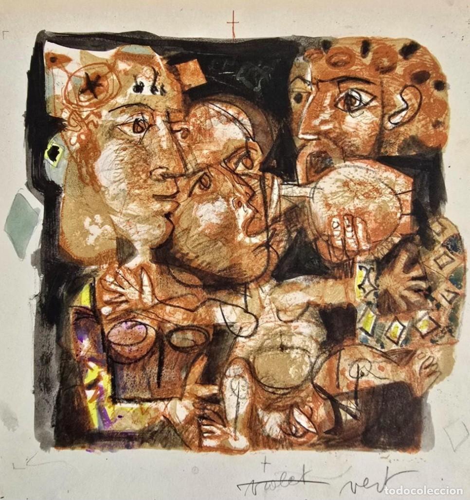 Arte: Antoni Clav&eacute;. Acuarela y t&eacute;cnica mixta. Gargant&uacute;a 1950