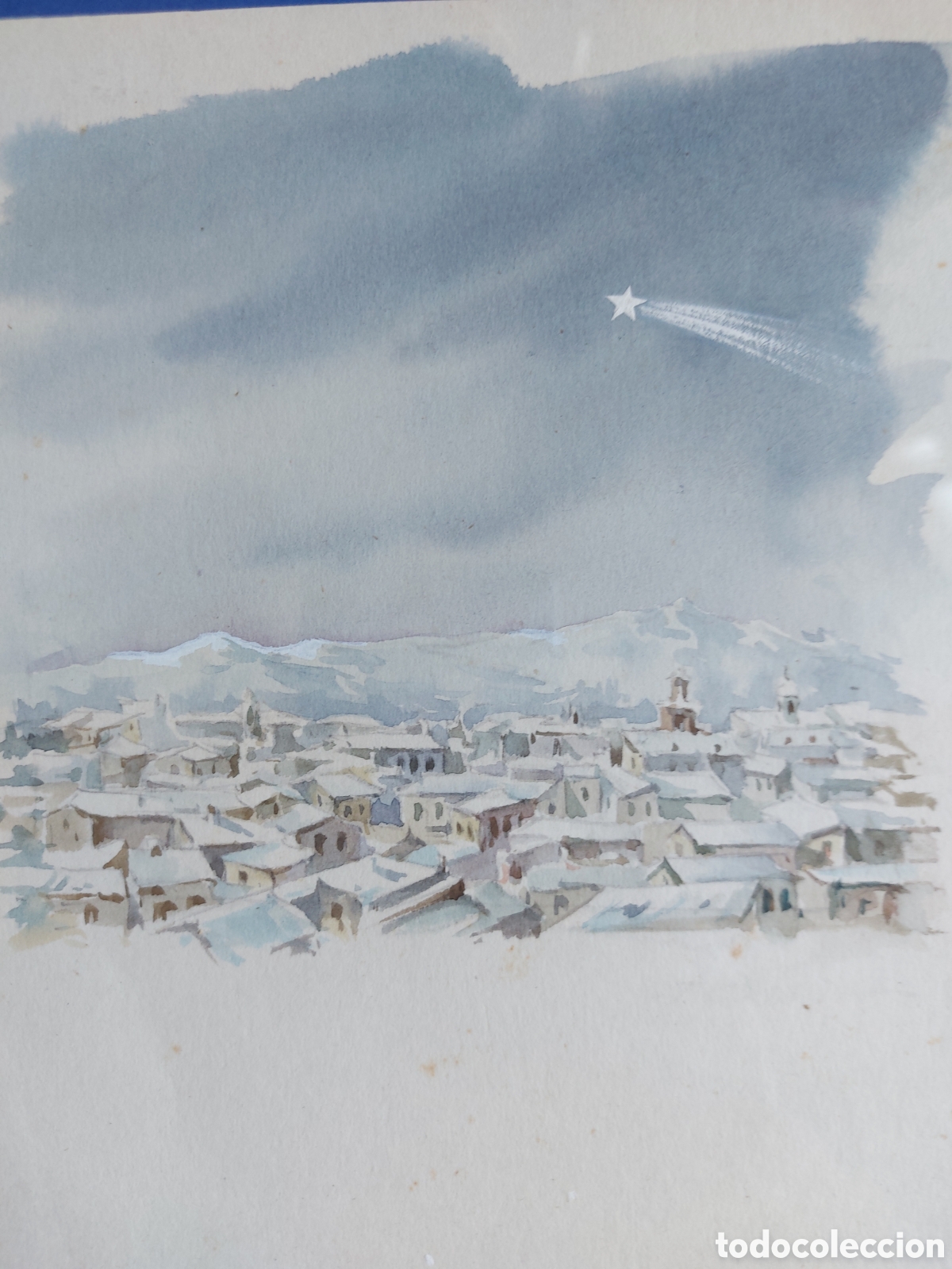 Arte: JORDI COMELLA &rdquo;FRIA NOCHE DE REYES&rdquo; ACUARELA