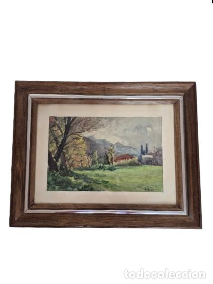 Arte: Acuarela sobre Papel - Paisaje - Firma Mateu Ribera