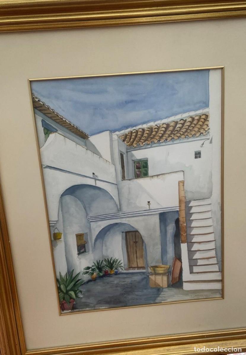 Arte: ACUARELA ORIGINAL CON MOTIVO RURAL. ENMARCADA, 70 X 50 cm