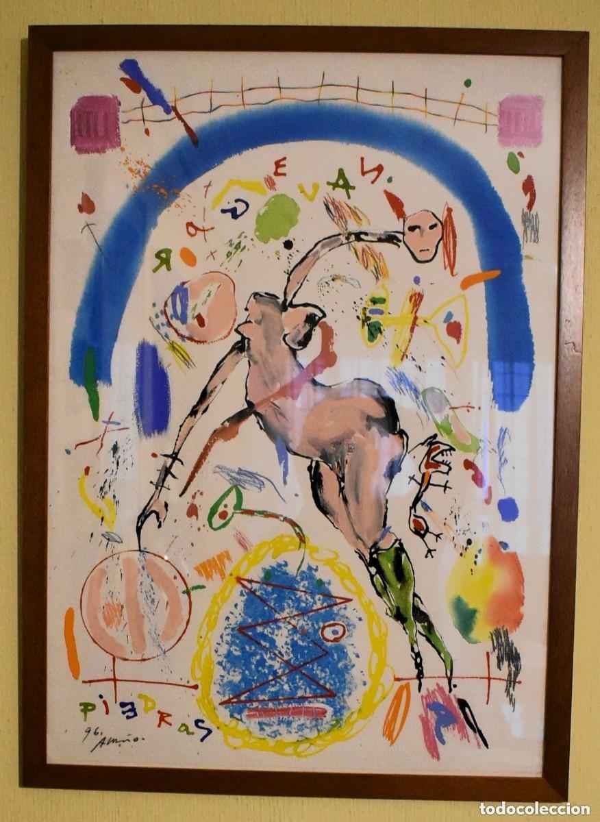 Arte: Obra t&eacute;cnica mixta en papel, de Acacio Puig. A&ntilde;o 1996. Mide 70 x 50cm. Se vende sin marco.